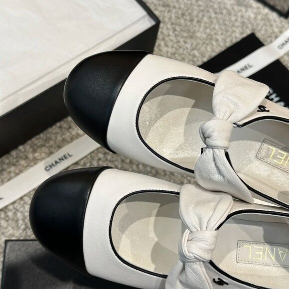 Chanel leather ballet flats with closed toes 39 - Picture 4 of 6